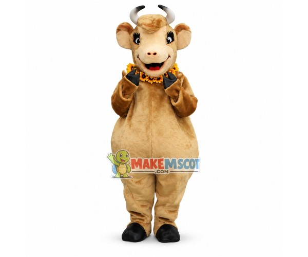 Cute Charming Elsie the Cow Mascot Costume Cute Charming Elsie the Cow Mascot Costume