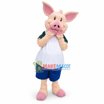 Cute Shy Pig Mascot Costume Cute Shy Pig Mascot Costume