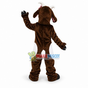Happy Brown Goat Mascot Costume Happy Brown Goat Mascot Costume