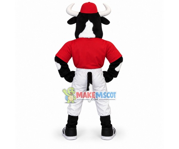 Baseball Holstein Bull Mascot Costume Baseball Holstein Bull Mascot Costume