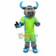 Sport Gray Bull Mascot Costume 