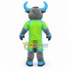 Sport Gray Bull Mascot Costume 