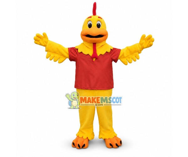 Yellow Chicken Mascot Adult Costume Yellow Chicken Mascot Adult Costume