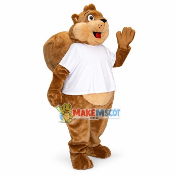 Chubby Squirrel Mascot Costume Chubby Squirrel Mascot Costume