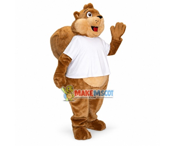 Chubby Squirrel Mascot Costume Chubby Squirrel Mascot Costume