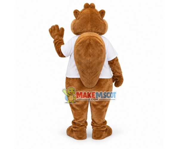 Chubby Squirrel Mascot Costume Chubby Squirrel Mascot Costume