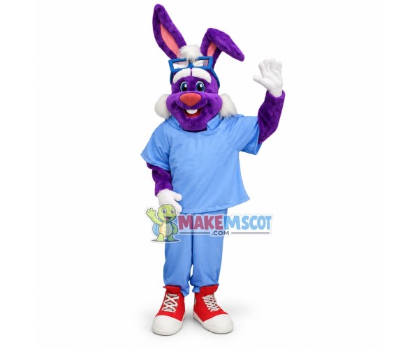 Evil Dr. Rabbit Mascot Costume Evil Dr. Rabbit Mascot Costume