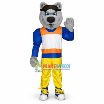 Sports Power Wolf Mascot Costume 