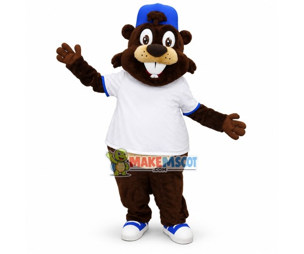 Sports Beaver Mascot Costume 
