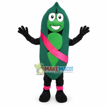 Huge Cartoon Pea Pod Mascot Costume Huge Cartoon Pea Pod Mascot Costume