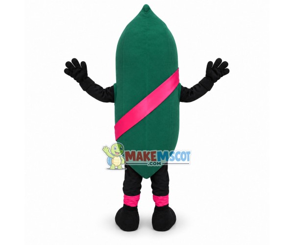 Huge Cartoon Pea Pod Mascot Costume Huge Cartoon Pea Pod Mascot Costume