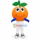 Lightweight Cartoon Tangerine Mascot Adult Costume 