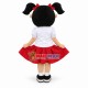 Lively Girl With Double Ponytail Mascot Costume Lively Girl With Double Ponytail Mascot Costume