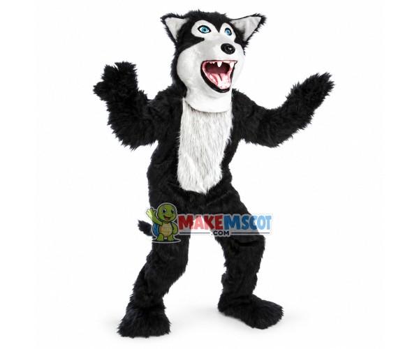 Black Husky Elementary School Mascot Costume 
