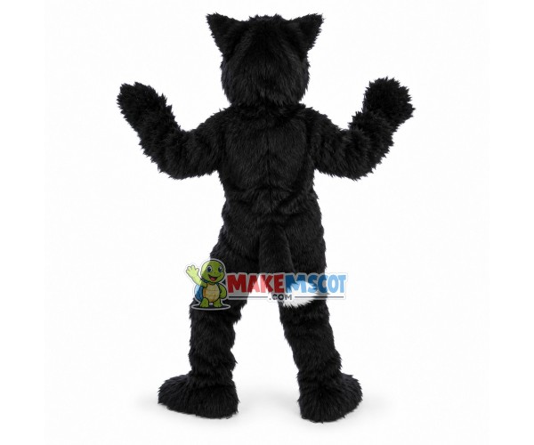 Black Husky Elementary School Mascot Costume Black Husky Elementary School Mascot Costume
