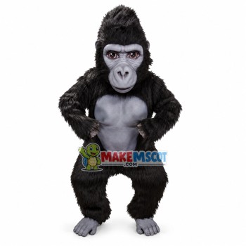 Silverback Gorilla Mascot Costume  