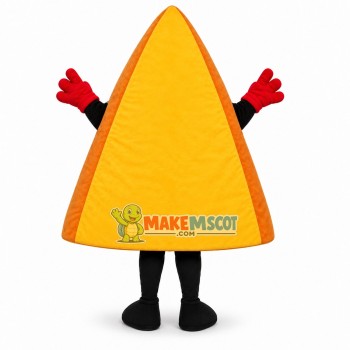 Deluxe Cartoon Triangle Pizza Slice With Fresh Vegetables Mascot Costume Deluxe Cartoon Triangle Pizza Slice With Fresh Vegetables Mascot Costume