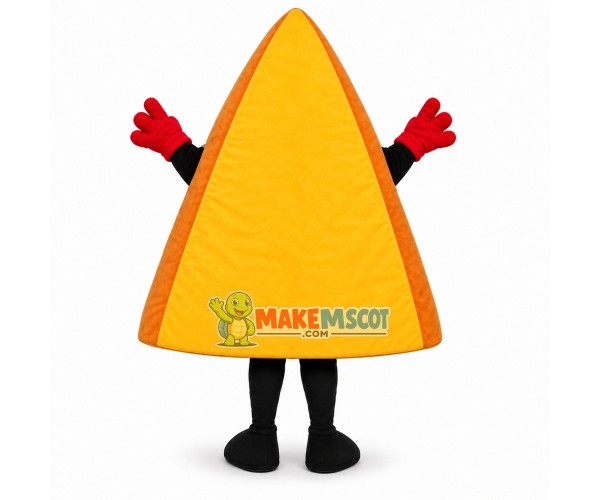 Deluxe Cartoon Triangle Pizza Slice With Fresh Vegetables Mascot Costume Deluxe Cartoon Triangle Pizza Slice With Fresh Vegetables Mascot Costume