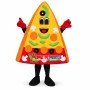 Deluxe Cartoon Triangle Pizza Slice With Fresh Vegetables Mascot Costume 