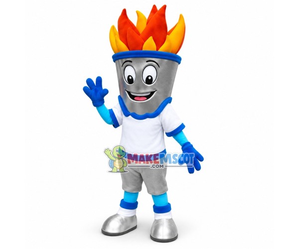 Adult Cartoon Torch Mascot Costume Adult Cartoon Torch Mascot Costume