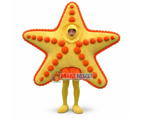 Deluxe Yellow Starfish Mascot Adult Costume Deluxe Yellow Starfish Mascot Adult Costume