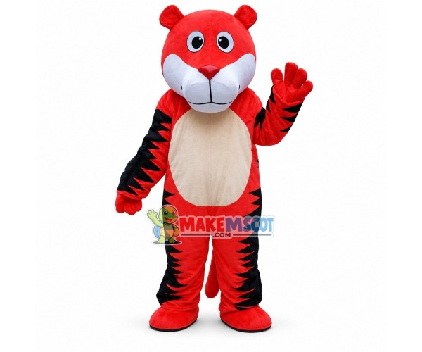 Simple Style Red Tiger Mascot Costume Simple Style Red Tiger Mascot Costume