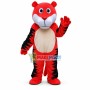 Simple Style Red Tiger Mascot Costume 