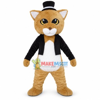 Gentleman Wildcat Mascot Costume Gentleman Wildcat Mascot Costume
