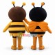 Adult Size Cartoon Yellow Honeybee & Orange Honeybee Mascot Costume Adult Size Cartoon Yellow Honeybee & Orange Honeybee Mascot Costume