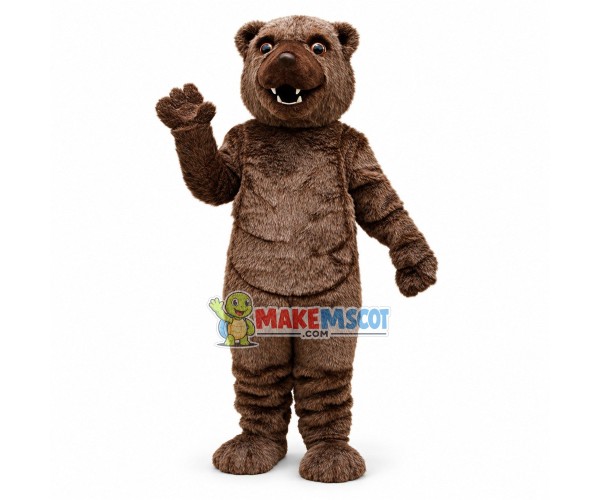 Fierce Plush Brown Bear Mascot Costume Fierce Plush Brown Bear Mascot Costume