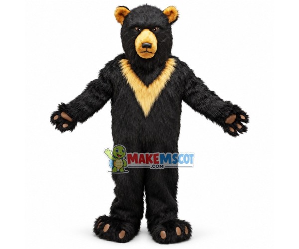Asiatic Black Bear Animal Mascot Costume Asiatic Black Bear Animal Mascot Costume