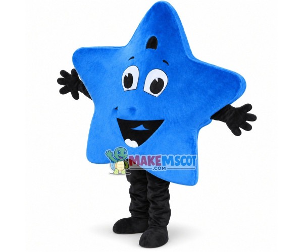 Deluxe Blue Star Mascot Cartoon Costume	
