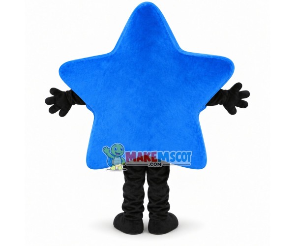 Deluxe Blue Star Mascot Cartoon Costume Deluxe Blue Star Mascot Cartoon Costume