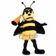 Fierce Bee With Sharp Teeth Mascot Costume Fierce Bee With Sharp Teeth Mascot Costume