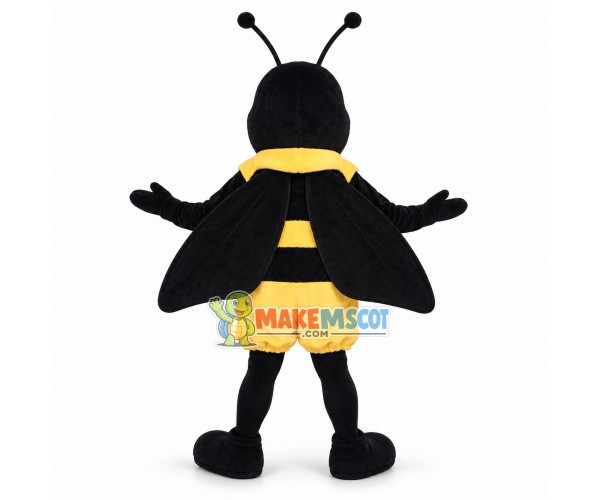Fierce Bee With Sharp Teeth Mascot Costume Fierce Bee With Sharp Teeth Mascot Costume