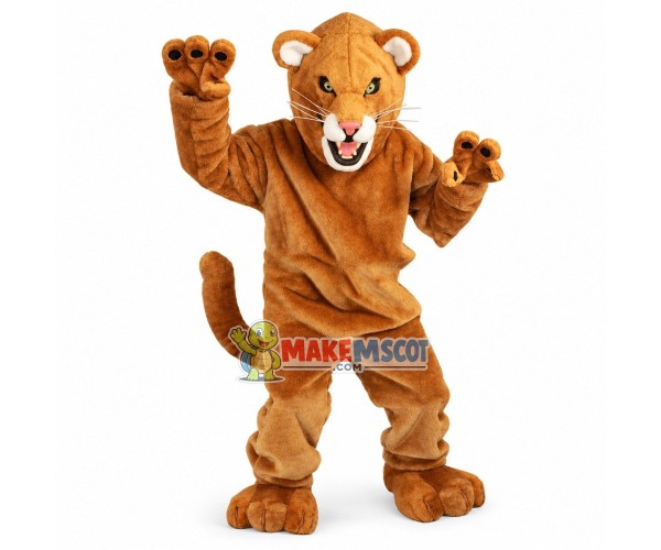Fierce Mountain Lion Big Cat Mascot Costume	 