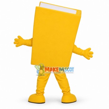 Lightweight Cartoon Yellow Book Mascot Adult Costume	