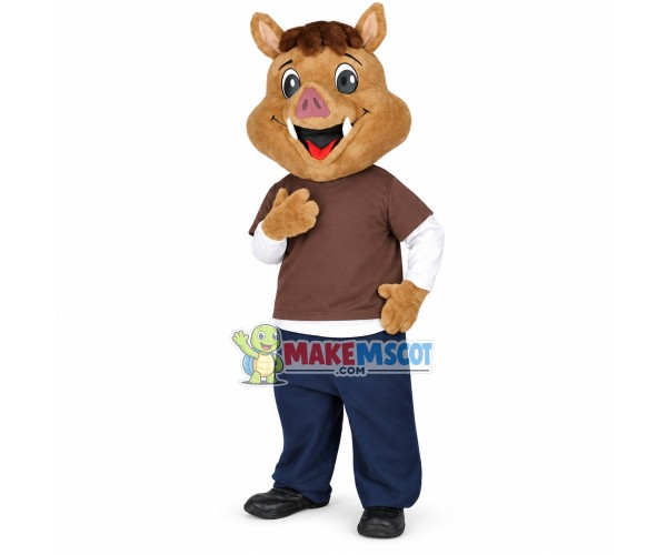 Lovely Cartoon Wild Boar Mascot Costume Animal Fancy Dress Outfit Costume Lovely Cartoon Wild Boar Mascot Costume Animal Fancy Dress Outfit Costume