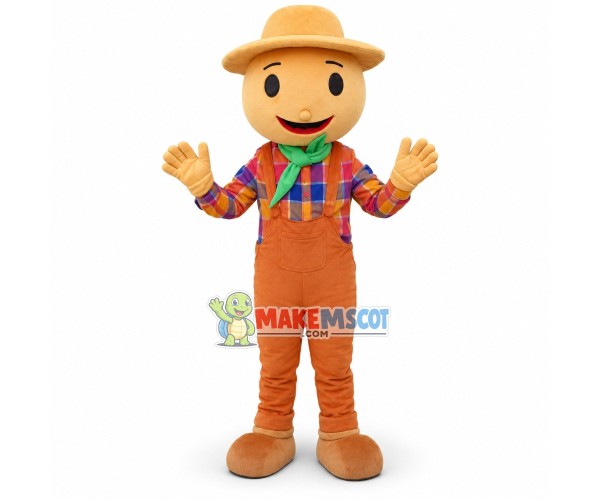 Optimistic Scarecrow Mascot Costume Optimistic Scarecrow Mascot Costume