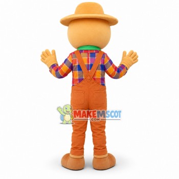 Optimistic Scarecrow Mascot Costume Optimistic Scarecrow Mascot Costume
