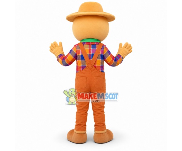 Optimistic Scarecrow Mascot Costume Optimistic Scarecrow Mascot Costume