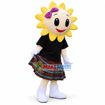 Beautiful Sun Girl Mascot Cartoon Costume	