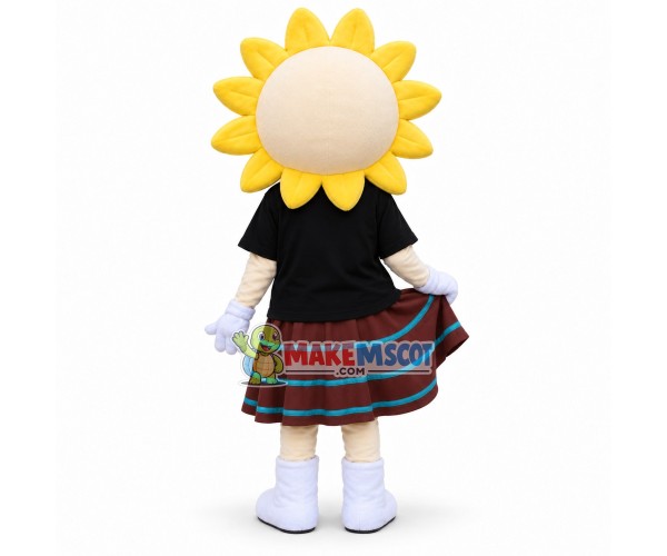 Beautiful Sun Girl Mascot Cartoon Costume Beautiful Sun Girl Mascot Cartoon Costume