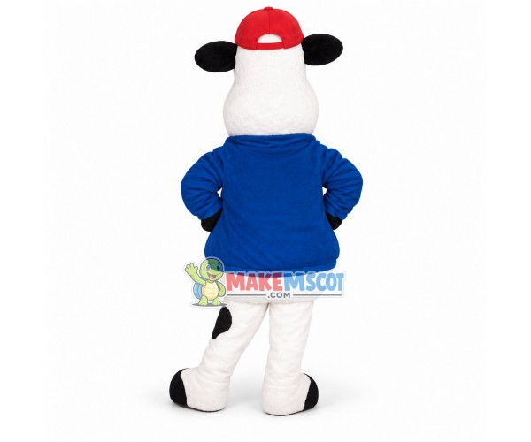 Cartoon Cow With Red Lips Mascot Costume Fancy Dress Outfit Costume Cartoon Cow With Red Lips Mascot Costume Fancy Dress Outfit Costume