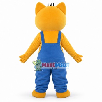 Cool Wounded Yellow Cat Mascot Cartoon Costume Cool Wounded Yellow Cat Mascot Cartoon Costume
