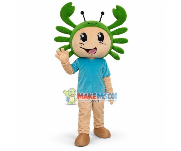 Funny Crab Head Boy Mascot Costume Fancy Dress Costume Funny Crab Head Boy Mascot Costume Fancy Dress Costume