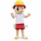 Winking Boy Mascot Cartoon Costume Winking Boy Mascot Cartoon Costume