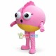 Deluxe Pink Puffer Fish Mascot Cartoon Costume Deluxe Pink Puffer Fish Mascot Cartoon Costume