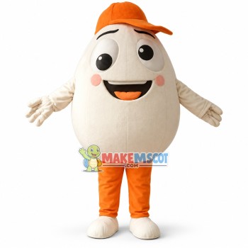 Mischievous Egg Boy In Cap Mascot Costume