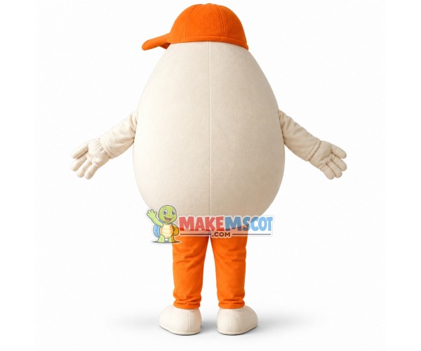 Mischievous Egg Boy In Cap Mascot Costume
